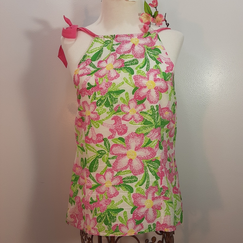 Lilly Pulitzer Halter Top Silky Exotic Orchid 6